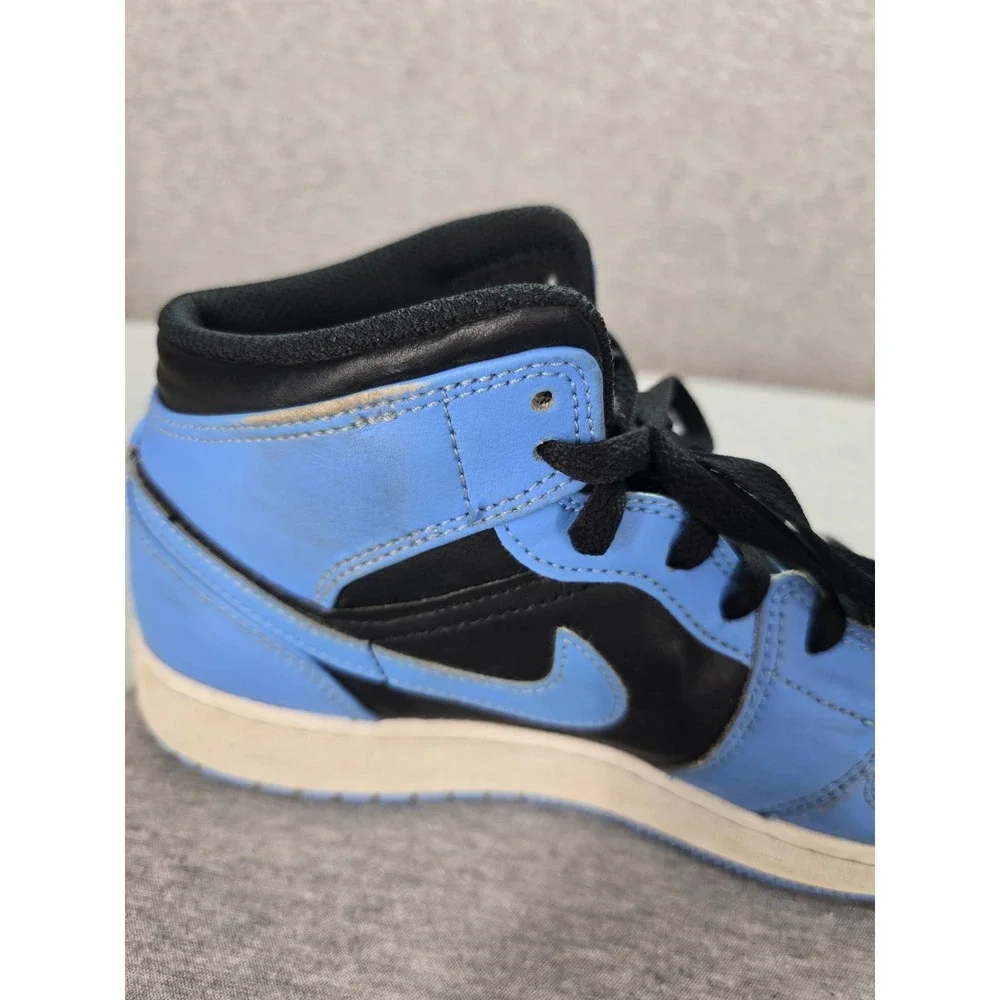 Air Jordan 1 Mid GS University Blue Black DQ8423-401 Size 6.5Y Kids Sneaker